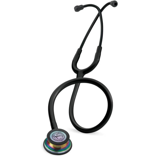 3M Littmann Classic III Monitoring Stethoscope - Rainbow Finish Chestpiece, Black Tube (5870)