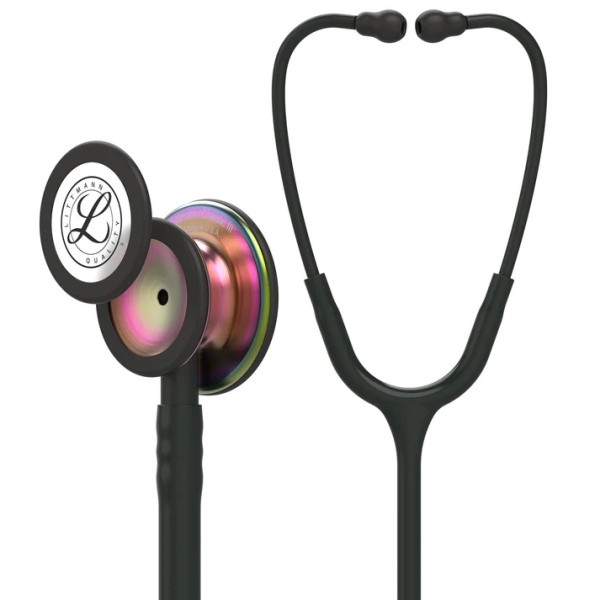 3M Littmann Classic III Monitoring Stethoscope - Rainbow Finish Chestpiece, Black Tube (5870)