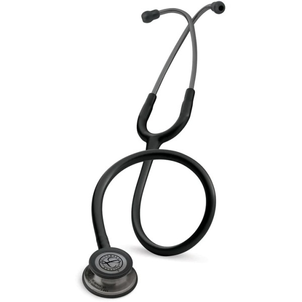 3M Littmann Classic III Monitoring Stethoscope - Smoke Finish Chestpiece, Black Tube (5811)