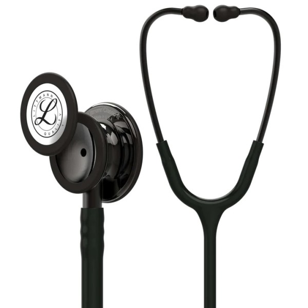 3M Littmann Classic III Monitoring Stethoscope - Smoke Finish Chestpiece, Black Tube (5811)