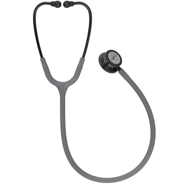 3M Littmann Classic III Monitoring Stethoscope - Smoke Finish Chestpiece, Grey Tube, Violet Grey Stem (5873)