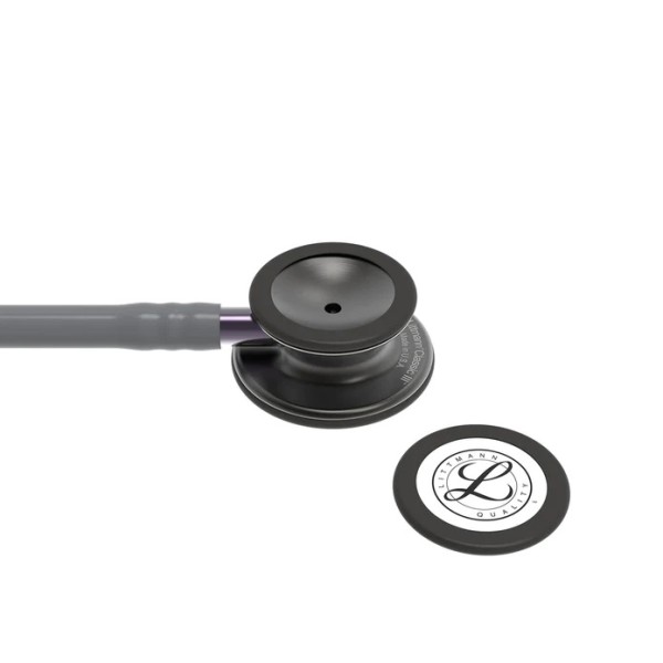 3M Littmann Classic III Monitoring Stethoscope - Smoke Finish Chestpiece, Grey Tube, Violet Grey Stem (5873)