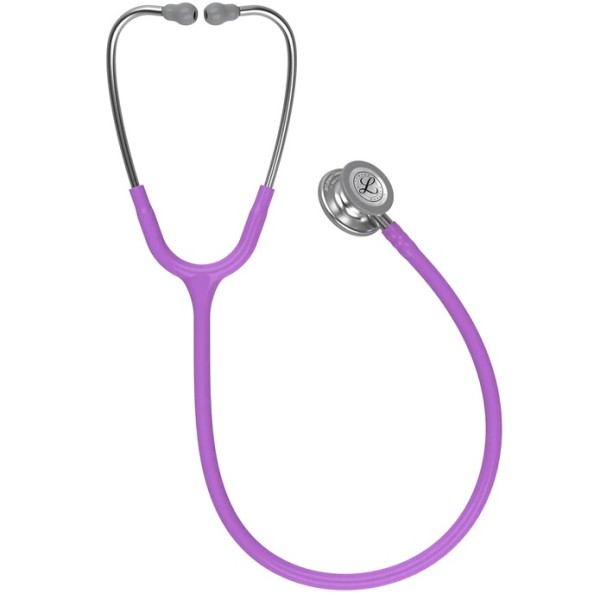 3M Littmann Classic III Monitoring Stethoscope - Standard Finish Chestpiece, Lavender Tube (5832)