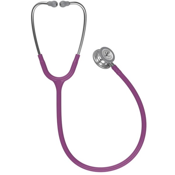 3M Littmann Classic III Monitoring Stethoscope - Standard Finish Chestpiece, Plum Tube (5831)