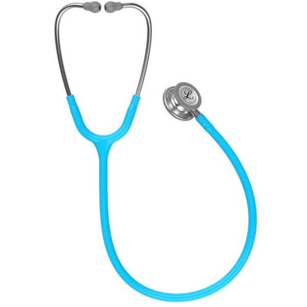 3M Littmann Classic III Monitoring Stethoscope - Standard Finish Chestpiece, Turquoise Tube (5835)