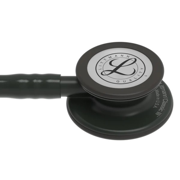 3M Littmann Classic III Monitoring Stethoscope - Black Finish Chestpiece, Black Tube (5803)