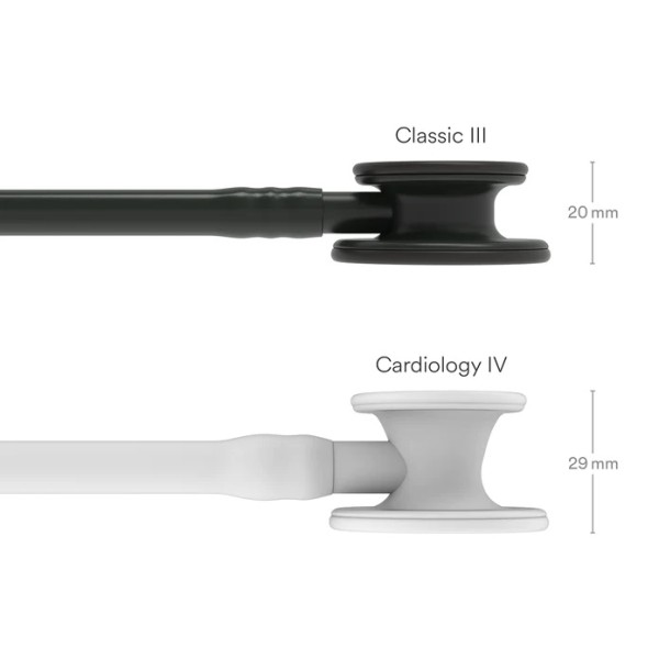 3M Littmann Classic III Monitoring Stethoscope - Black Finish Chestpiece, Black Tube (5803)