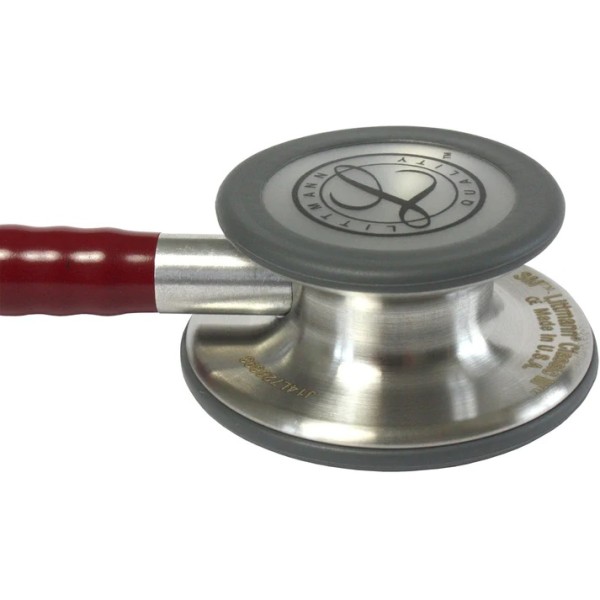 3M Littmann Classic III Monitoring Stethoscope - Standard Finish Chestpiece, Burgundy Tube (5627)