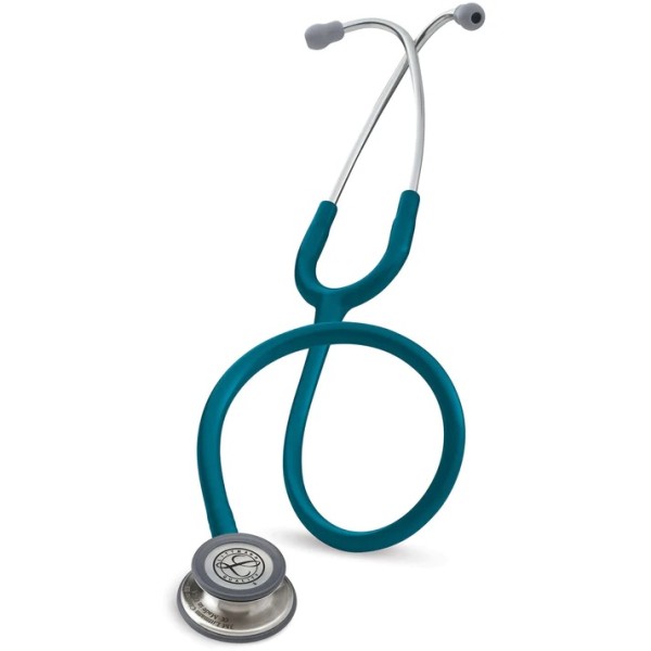 3M Littmann Classic III Monitoring Stethoscope - Standard Finish Chestpiece, Caribbean Blue Tube (5623)