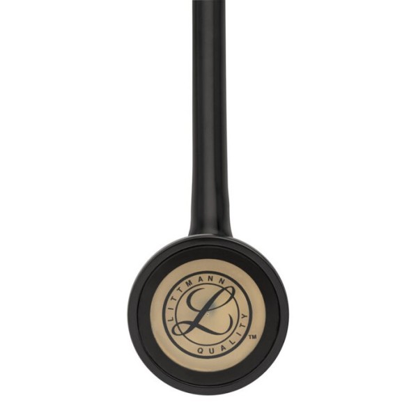 3M Littmann Master Cardiology Stethoscope - Brass Finish Chestpiece & Eartubes, Black Tube (2175) 