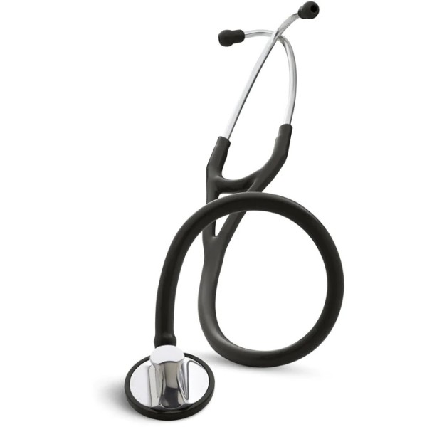 3M Littmann Master Cardiology Stethoscope, Standard Finish Chestpiece, Black Tube (2160)