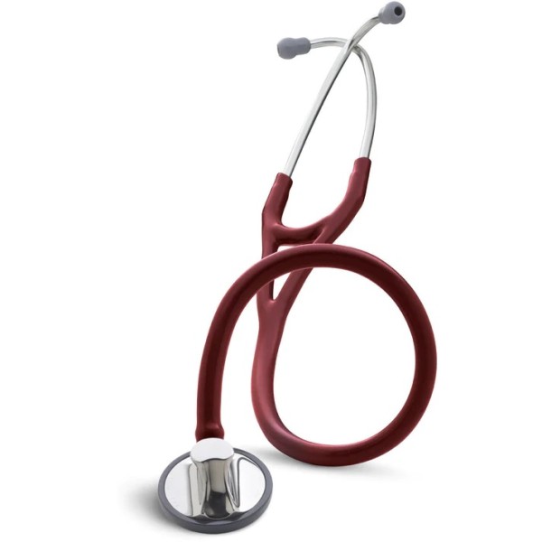 3M Littmann Master Cardiology Stethoscope, Standard Finish Chestpiece, Burgundy Tube (2163)