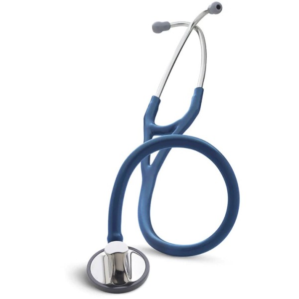 3M Littmann Master Cardiology Stethoscope, Standard Finish Chestpiece, Navy Blue Tube (2164)