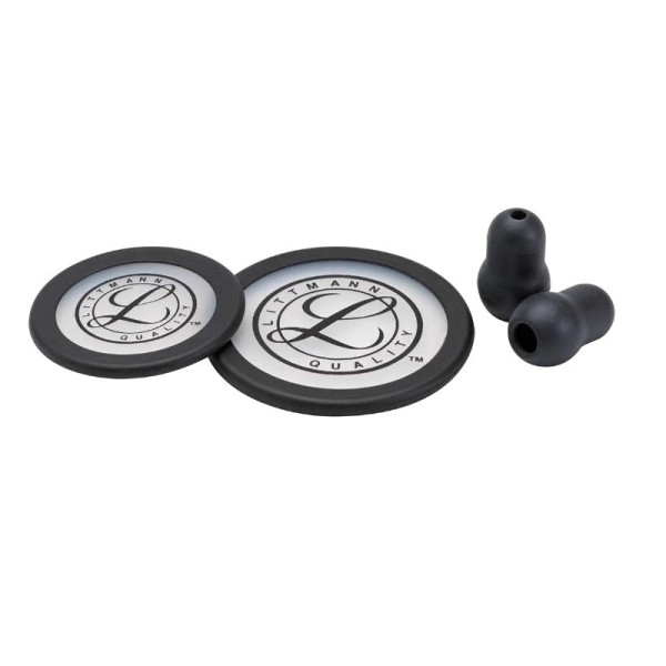 3M Littmann Stethoscope Spare Part Kit - Classic III, Cardiology IV & Core Digital, Black (40016)