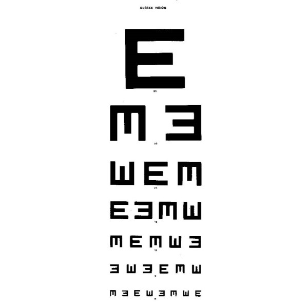 AW Eye Test Chart 6M with Patient Hand Card (AW341)