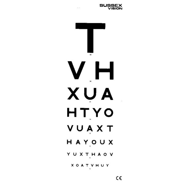 AW Eye Test Chart 6M with Patient Hand Card (AW341)