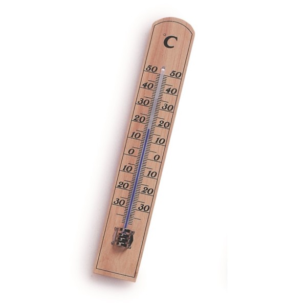 AW Wall Thermometer, Dual Graduated, Wooden (96.17.000)