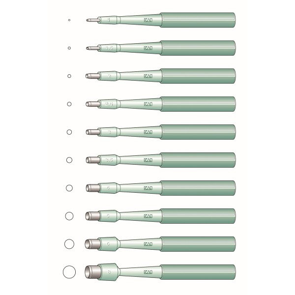 KAI 5.0mm Diameter Sterile Single Use Biopsy Punch (Box of 20) (BP-50F)