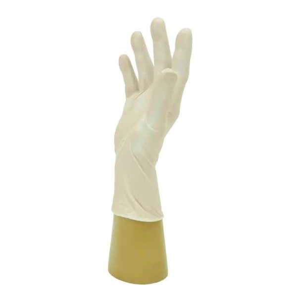 HandSafe Cream Stretch Vinyl Powder Free Examination Gloves Small (Box of 100) (GN63S)