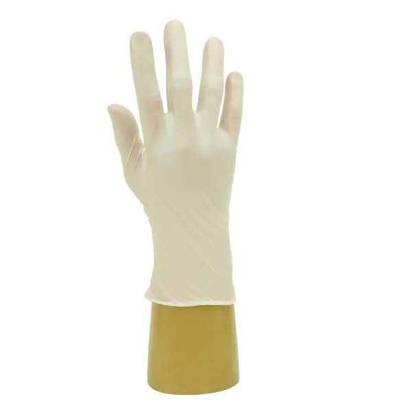HandSafe Cream Stretch Vinyl Powder Free Examination Gloves Large (Box of 100) (GN63L)