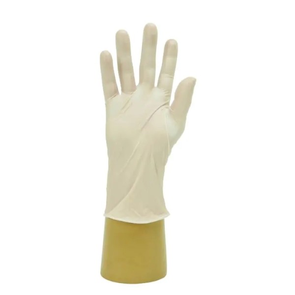 HandSafe Cream Stretch Vinyl Powder Free Examination Gloves Large (Box of 100) (GN63L)