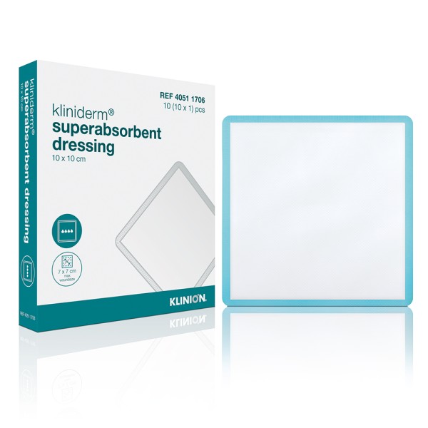 Kliniderm Superabsorbent 10cm x 10cm (Pack of 10) 394-7132