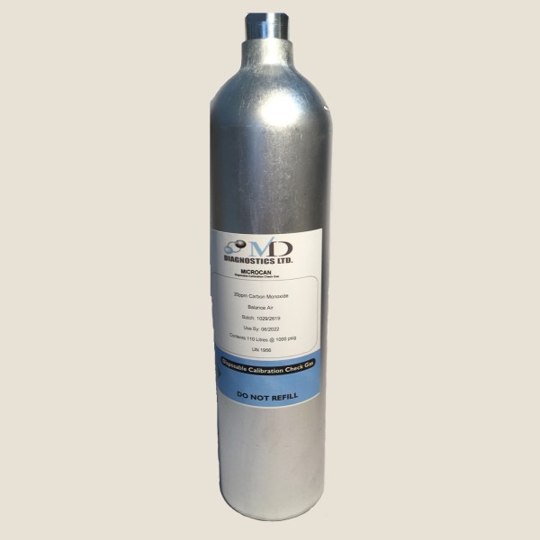 MDD MicroCan Containing 110 Litres 20 ppm CO Balance Air (C11020)