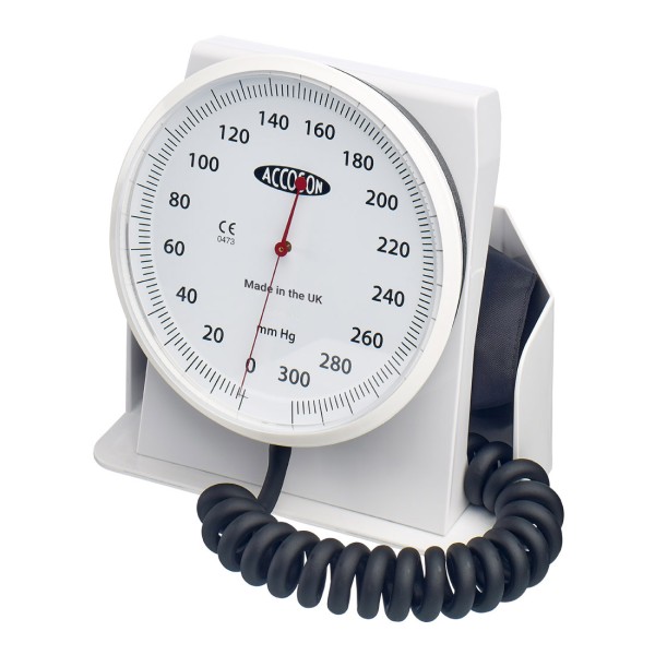 Accoson 6 inch Aneroid Sphygmomanometer - Desk Model with Wide Range Velcro Cuff (0339)