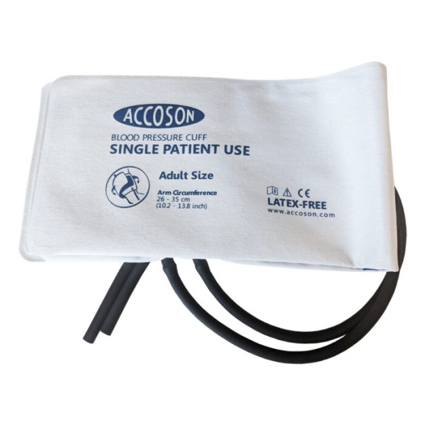 Accoson Large Adult Single Patient Use Double Tube Cuff 34.3-50.9cm (5 Pack) (1283SPU-5)