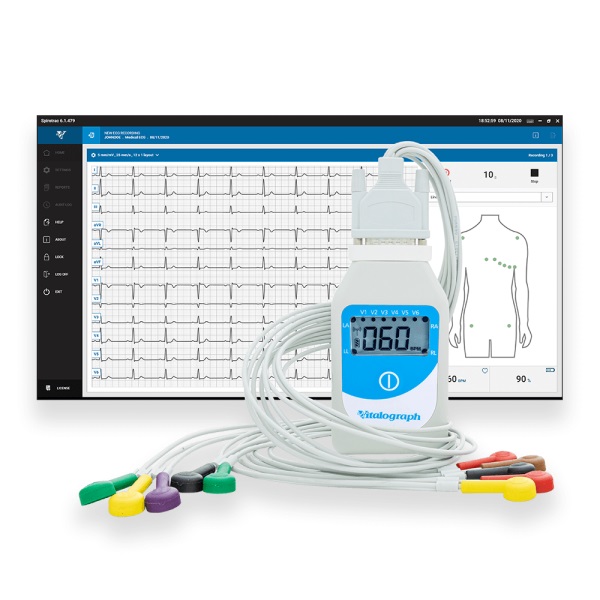 Vitalograph 12 Lead BT-12 Bluetooth ECG with Spirotrac 6 Software (41330)