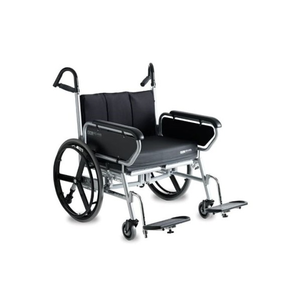 Bristol Maid Bariatric Folding Wheelchair - Minimax 610mm, Comfort Cushion, Right & Left Hand Footrests (5X-0100-061-000/K)