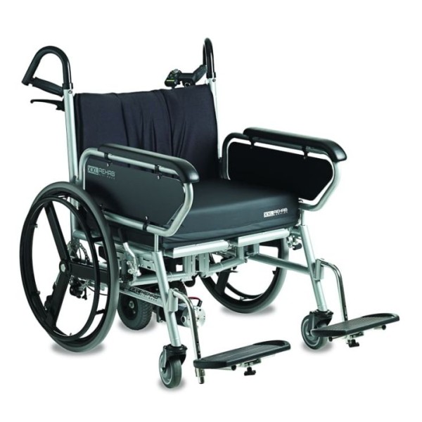 Bristol Maid Bariatric Folding Wheelchair - Minimax PUSH MOTOR 610mm, Comfort Cushion, Right & Left Hand Footrests (5X-0110-061-000/K)