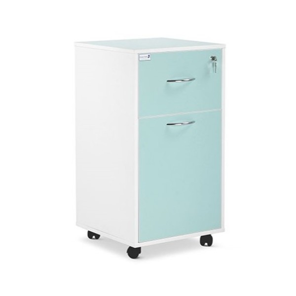 Bristol Maid Bedside Cabinet - Single Upper Drawer, and Lower Drawer with Recessed Shelf - Two-Tone (BC1D/GW)