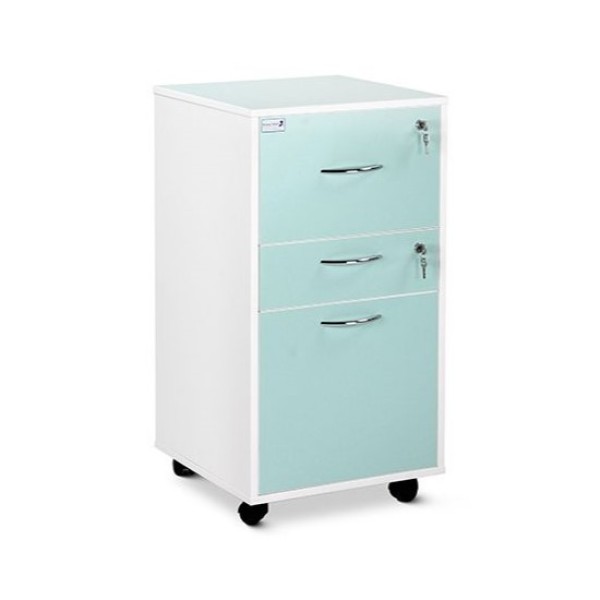 Bristol Maid Bedside Cabinet - Single Upper Drawer, Personal Drawer and Lower Drawer - Two-Tone (BC1DPD/GW)