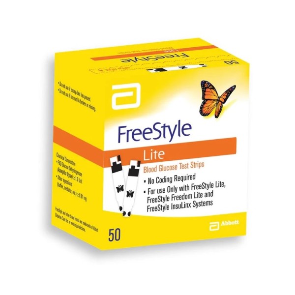 FreeStyle Lite Blood Glucose Test Strips (Box of 50) (708-1571)