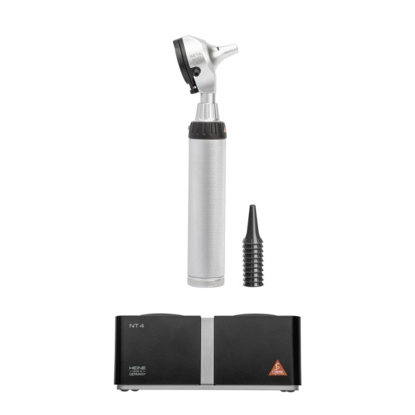 Heine Beta 200 F.O. Otoscope Kit LED - Rechargeable Handle + NT4 Table Charger (B-011.24.420)