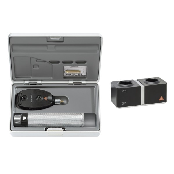 Heine Beta 200 Ophthalmoscope Set 3.5V - Beta4 NT Rechargeable Handle + NT4 Table Charger (C-144.23.420)