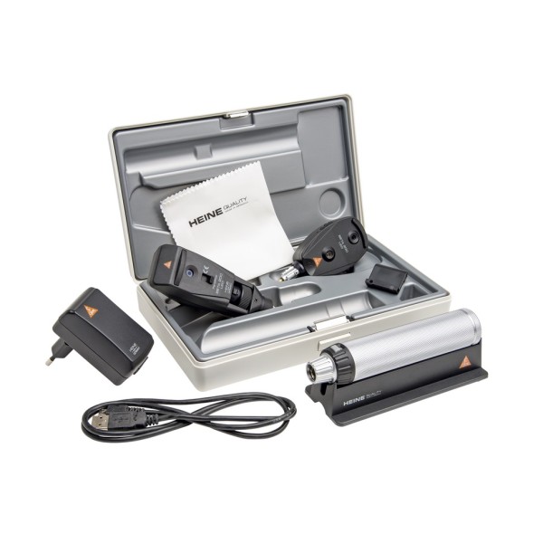 Heine Beta 200 Set - Beta 200 Ophthalmoscope + Beta 200 Streak Retinoscope + Beta4 USB Rechargeable Handle + USB Cord + Plug-in Power Supply (C-145.28.388)