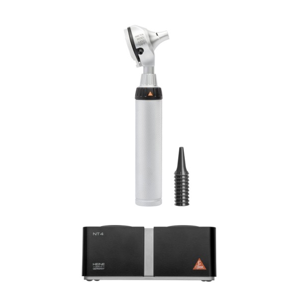 Heine Beta 200 VET F.O. Otoscope LED Kit - Beta4 NT Rechargeable Handle + NT4 Table Charger (G-011.24.420)
