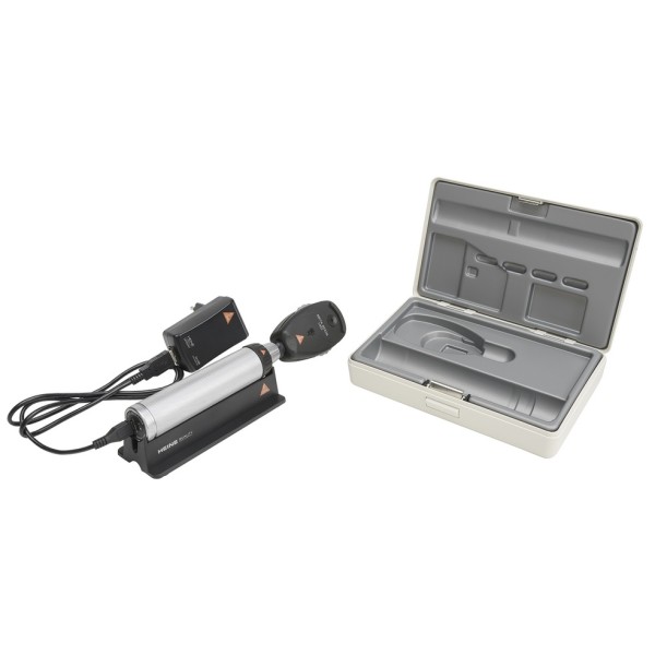 Heine Beta 200S LED Ophthalmoscope Set - Beta4 USB Rechargeable Handle + USB Cord + Plug-in Power Supply (C-261.28.388)