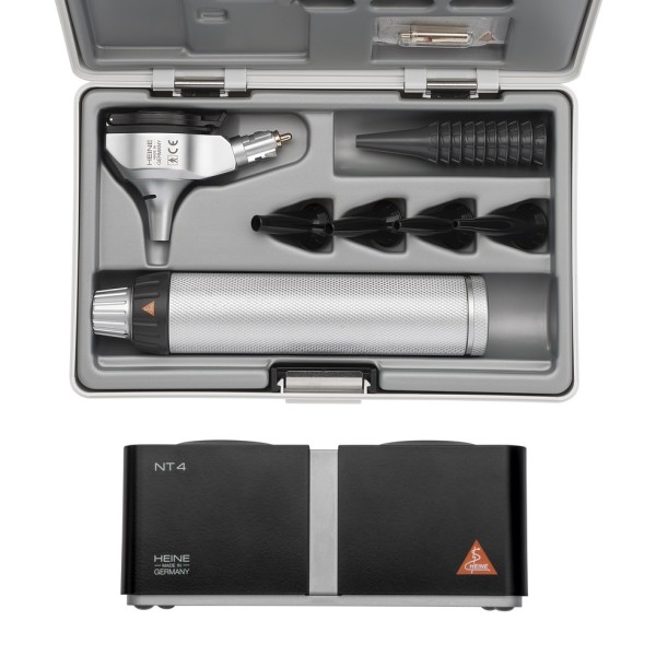 Heine Beta 400 F.O. Otoscope Set LED - Beta4 NT Rechargeable Handle + NT4 Table Charger (B-143.24.420)