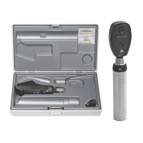 Heine Beta Set 3.5V - Beta 200S Ophthalmoscope + Beta 200 Streak Retinoscope + Beta4 USB Rechargeable Handle + USB Cord + Plug-in Power Supply (C-262.27.388)