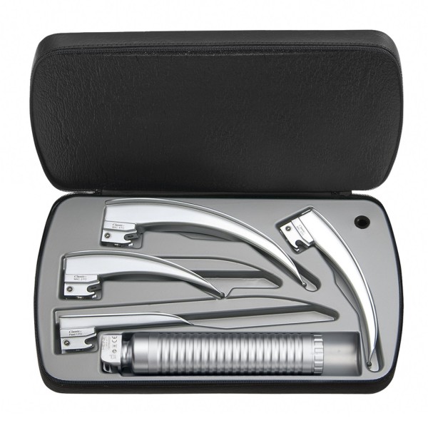 Heine Classic+ Macintosh Fiber Optic (F.O.) Blades Set EasyClean LED - Paed 1, Mac 2, Mac 3, Mac 4 Blades (F-120.18.820)