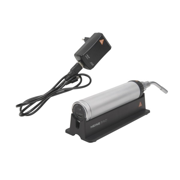 Heine Finoff Transilluminator Kit 3.5V - Beta4 USB Rechargeable Handle + USB Cord + Plug-in Power Supply (C-019.27.388)