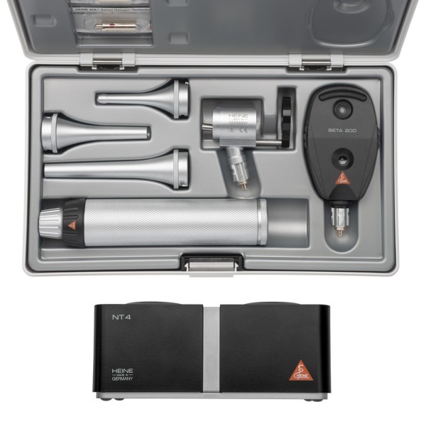 Heine G100 Slit Illumination Head Set 3.5V - Beta200 Ophthalmoscope + Beta4 NT Rechargeable Handle + NT4 Table Charger (G-148.23.420)