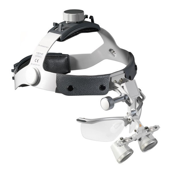 Heine HRP 4x Binocular Loupe Set 340mm - i-View loupe mount + Professional L Headband + S-Guard (C-000.32.441)