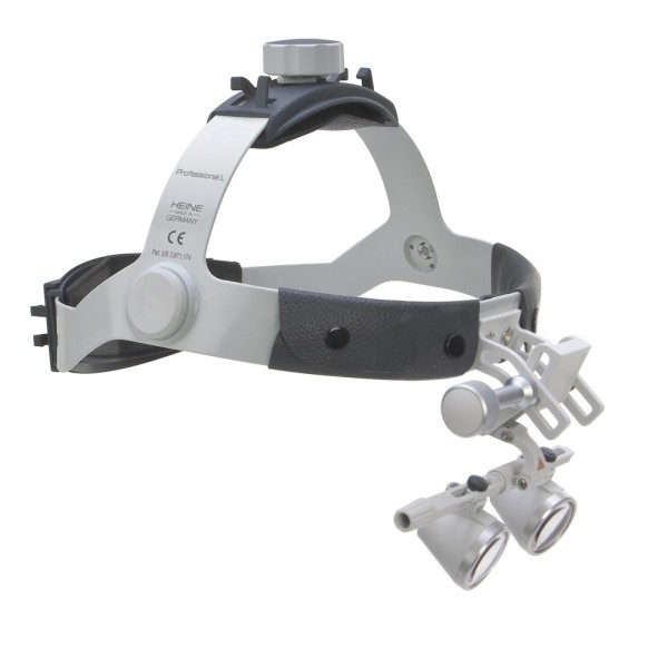 Heine HR 2.5x Binocular Loupe Set 340mm - i-View loupe mount + Professional L Headband (C-000.32.865)