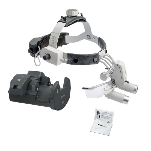 Heine ML4 LED HeadLight Kit - HRP Binocular Loupe 4x/340mm + 2x mPack Unplugged + S-Guard + Wall charger (J-008.31.448)