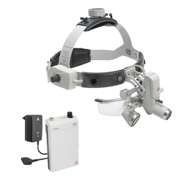 Heine ML4 LED HeadLight Kit - HR Binocular Loupe 2.5x/340mm + mPack + Plug-in transformer + S-Guard (J-008.31.440)