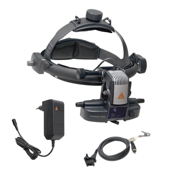 Heine OMEGA 500 LED Binocular Indirect Ophthalmoscope Kit - Plug in transformer (C-008.33.531)